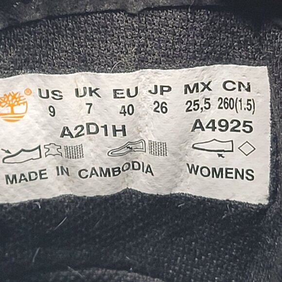 Timberland Kori Park Women's Black Leather Moto Buckle Lace Up Boots US Size 9 - Picture 11 of 11